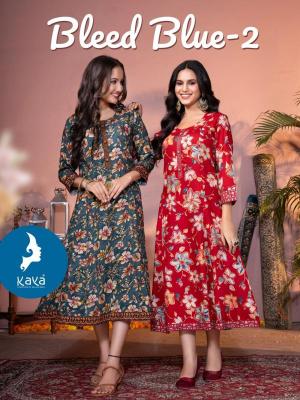 kaya bleed blue vol 2 series 01-06 FANCY Wholesale kurti in Surat