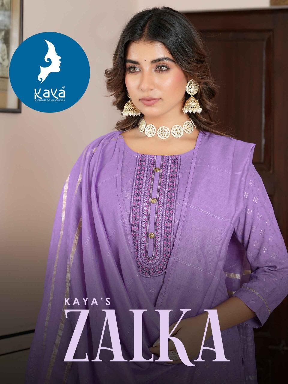 kaya zalka series 01-08 REYON PRINT Wholesale Salwar Kameez in Surat