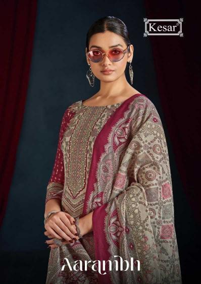 kesar karachi aarambh series 75001-75004 PURE PASHMINA Wholesale Salwar Kameez in Surat