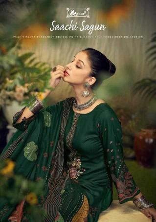 kesar karachi saachi sagun series 242001-242006 PURE VISCOSE PASHMINA Wholesale Salwar Kameez in Surat