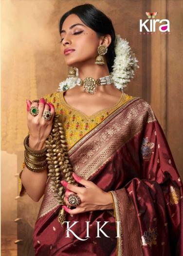 kira creation kiki series 6201-6205 BANARASI SILK Wholesale Saree in Surat