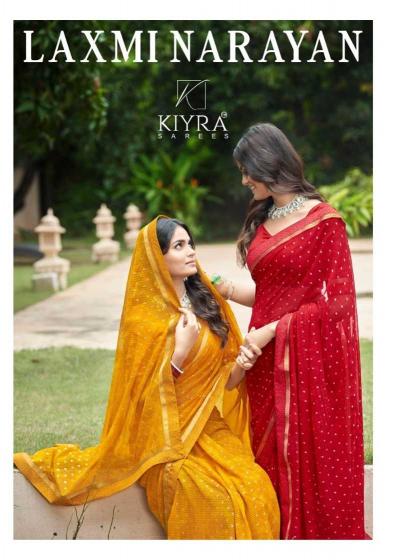 kiyra laxmi narayan series 1001-1008 Major Georgette Wholesale Saree in Surat