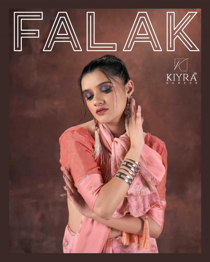 kiyra saree falak series 1001-1006  DULL MOSS SATIN Wholesale Saree in Surat