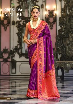 kreshwa maitri series 454-462 Banarasi Poly Viscose Silk Wholesale Saree in Surat