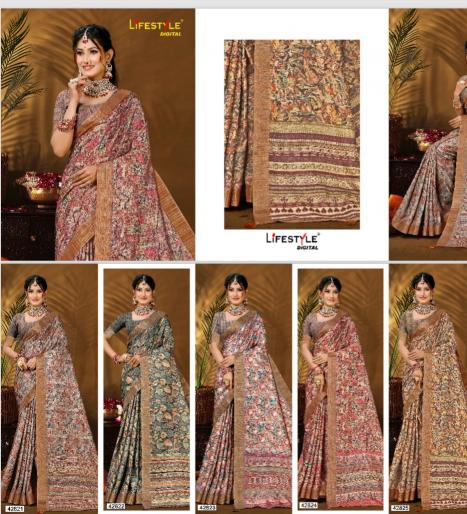 lifestyle chatpati vol 4 SERIES 42821-42826 fancy Wholesale Saree in Surat