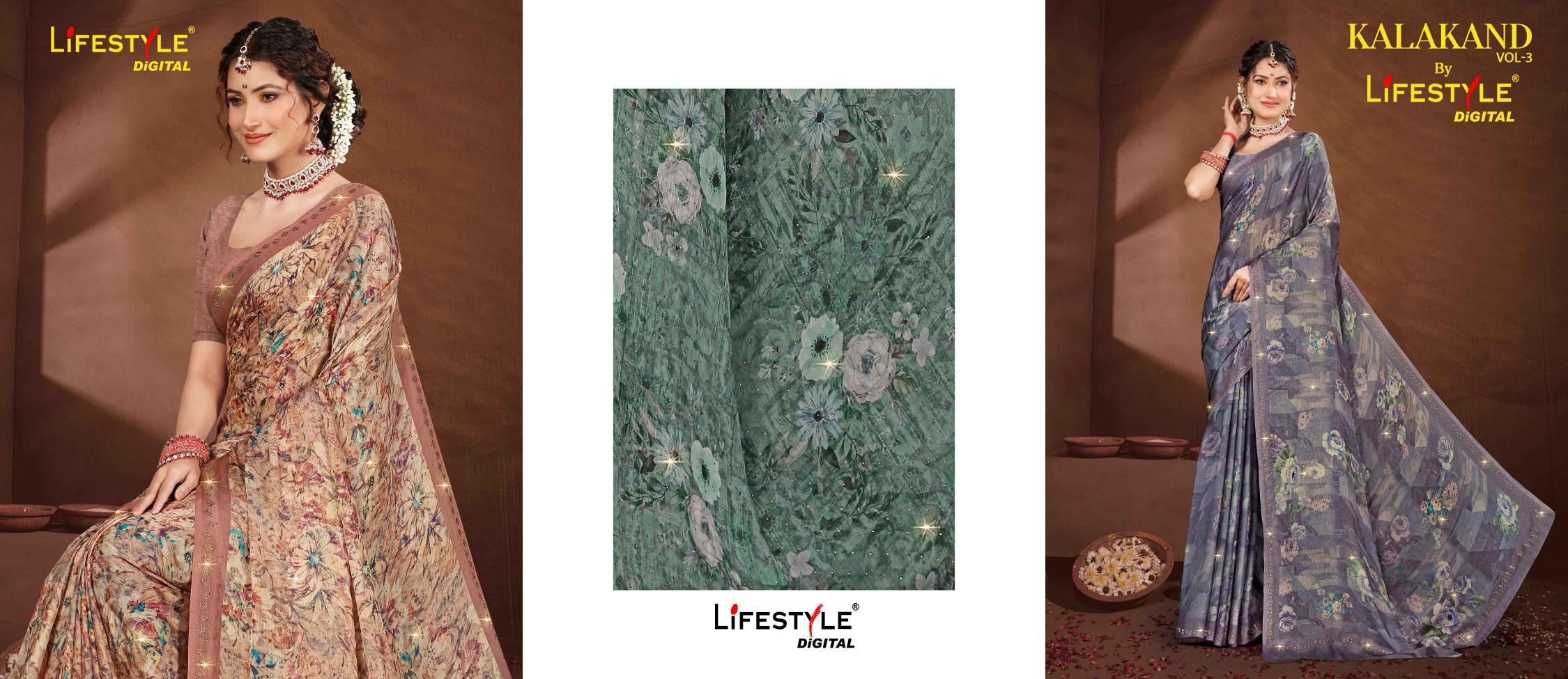 lifestyle kalakand vol 3 series 42511-42516 fancy Wholesale Saree in Surat