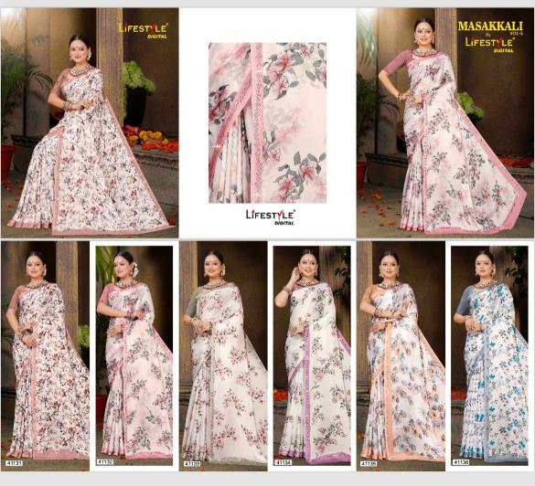 lifestyle masakkali vol 5 SERIES 41131-41136 fancy Wholesale Saree in Surat