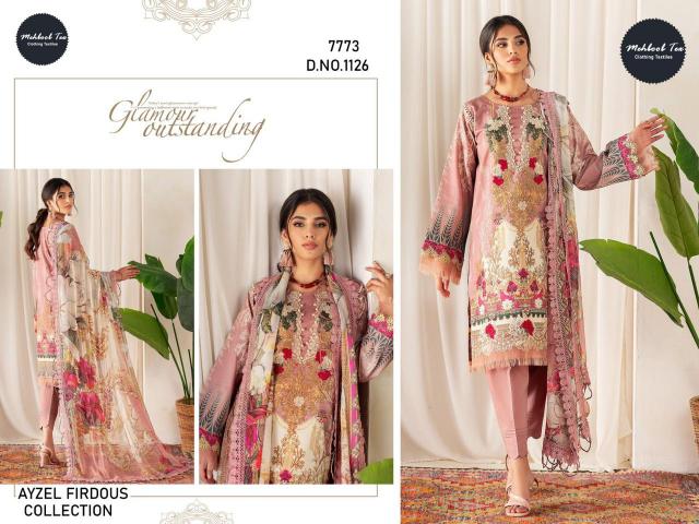 Mehboob Tex Ayzel Summer Collection Design No 1126 Pure Cotton Wholesale Salwar Kameez in Surat