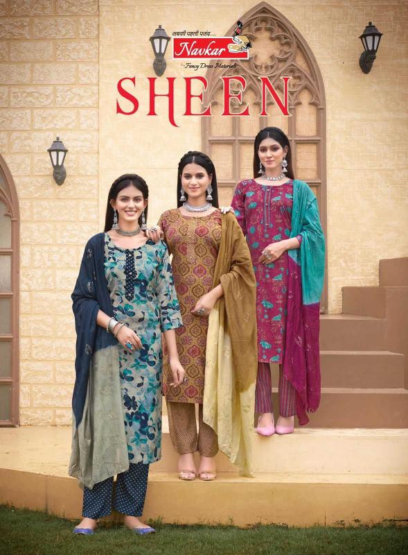 navkar sheen vol 1 series 1001-1008 MUSLIN Wholesale Salwar Kameez in Surat