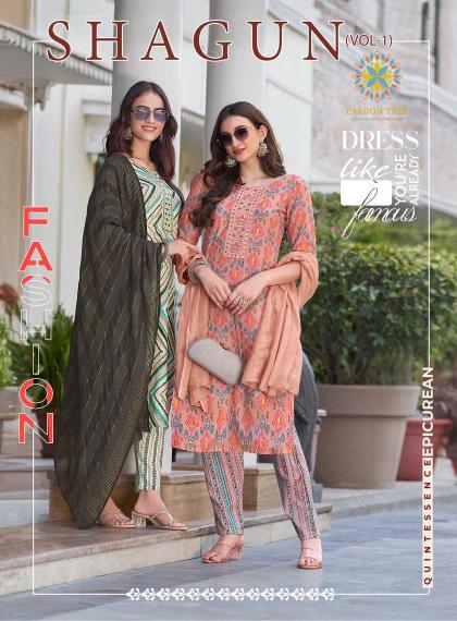 passion tree shagun vol 1 series 1001-1008  RAYON Wholesale Salwar Kameez in Surat