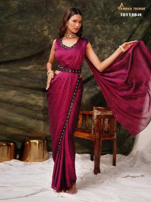 pr 101138 satin silk stone work ready to wear saree