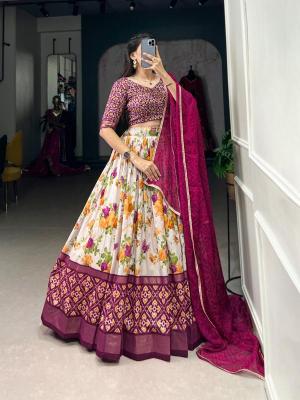 pr lnb1689 tussar silk Wholesale lehenga in Surat