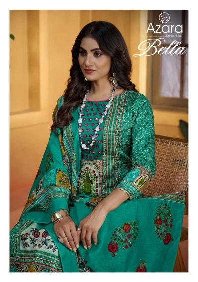 radhika azara bella series 6001-6004 pure heavy zam cotton Wholesale Salwar Kameez in Surat