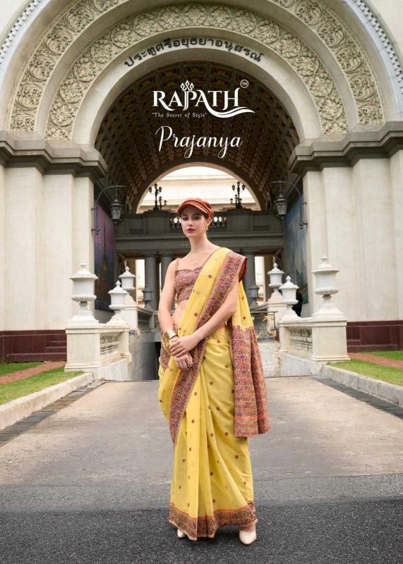 rajpath prajanya series 69001-69006  Soft Linen Cotton Wholesale Saree in Surat