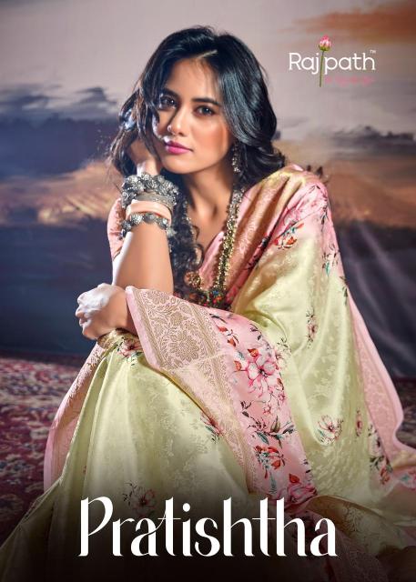 rajpath pratishtha silk series 187001-187006 Pure Satin Wholesale Saree in Surat