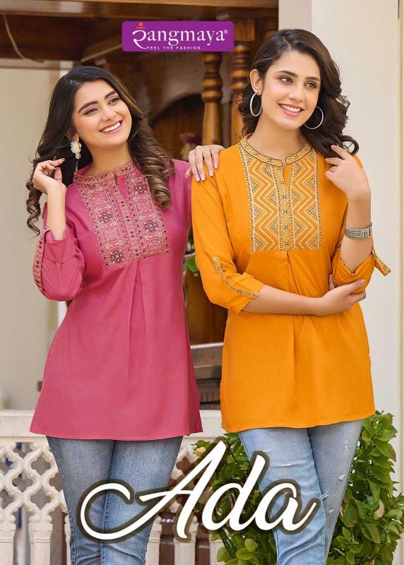 rangmaya ada series 101-108 RAYON Wholesale kurti in Surat