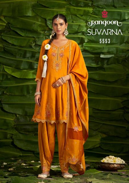 rangoon suvarna series 5551-5554 Silk Wholesale Salwar Kameez in Surat