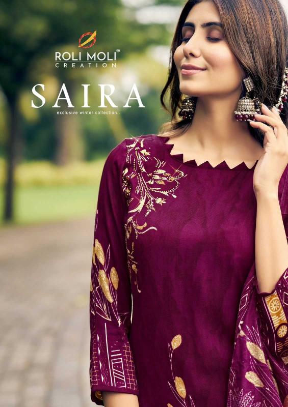 roli moli creation saira series 1001-1008 PASHMINA Wholesale Salwar Kameez in Surat