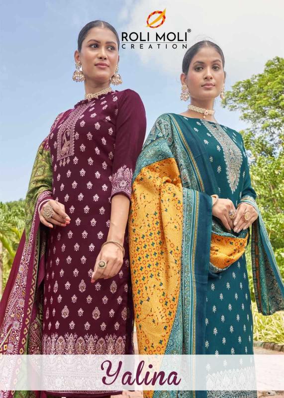 roli moli yalina series 3001-3006 PASHMINA Wholesale Salwar Kameez in Surat