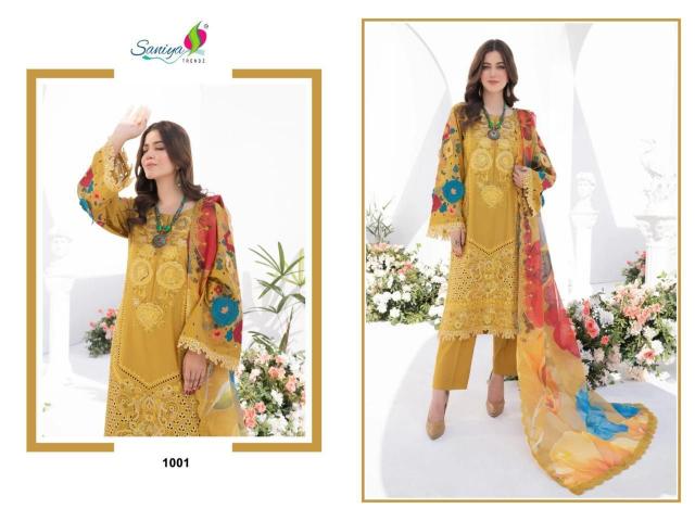 Saniya Trendz Karma Coll. Vol-01 Cotton with Chikankari Embroidery Wholesale Salwar Kameez In Surat