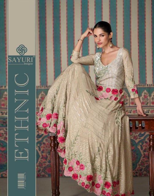 sayuri designer ethnic PREMIUM REAL CHINON SILK Wholesale western dress in Surat