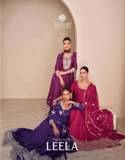 sayuri leela series 5665-5667 JACQUARD Wholesale Salwar Kameez in Surat