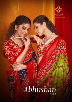 shubh shree creation abhushan vol 2 series 2001-2006 VELVET TUSSAR SILK Wholesale Saree in Surat