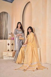 sumitra vol 2 series 197 Linen With Gota Coding Work Wholesale Saree in Surat