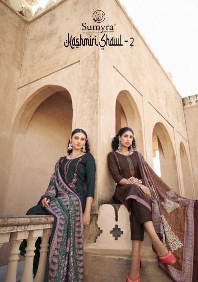 sumyra kashmiri shawal vol 2 series 76001-76006  pure pashmina Wholesale Salwar Kameez in Surat