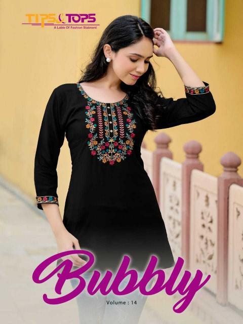 tips & tops bubbly vol 14 SERIES 1401-1408 RAYON Wholesale kurti in Surat