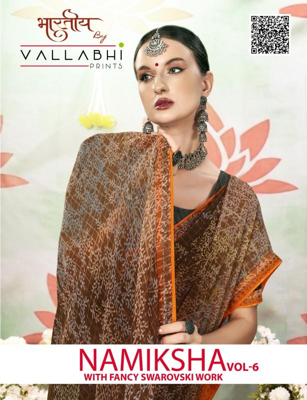 VALLABHI NAMIKSHA-06 series 31071-31076 GEORGETTE Wholesale Saree in Surat