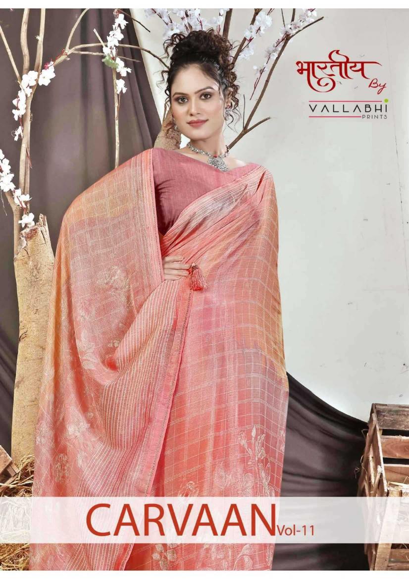 vallabhi prints carvaan vol 11 series 29551-29556 BRASSO Wholesale Saree in Surat