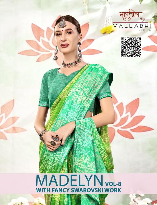 VALLABHI PRINTS MADELYN-08 series 30891-30896 CHIFFON Wholesale Saree in Surat