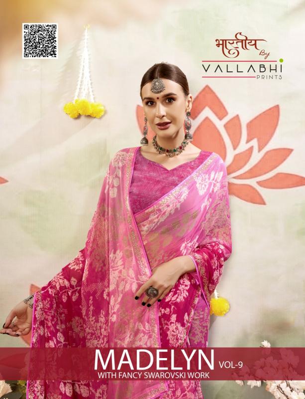 VALLABHI PRINTS MADELYN-09 series 30981-30986 CHIFFON Wholesale Saree in Surat