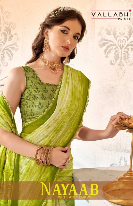 VALLABHI PRINTS Nayaab Series 21851-21854 Embroidery Work Georgette Wholesale Sarees in Surat