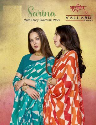 vallabhi prints sarina series 1001-1006 MOSS GEORGETTE Wholesale Saree in Surat