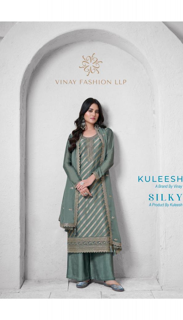 vinay kuleesh silky series 69901-69904 SILK JACQUARD Wholesale Salwar Kameez in Surat