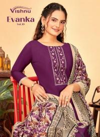 vishnu evanka vol 10 series 87001-87012 Roman Silk Wholesale Salwar Kameez in Surat