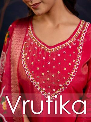 vredevogel vrutika SIMMER ROMAN SILK Wholesale Salwar Kameez in Surat