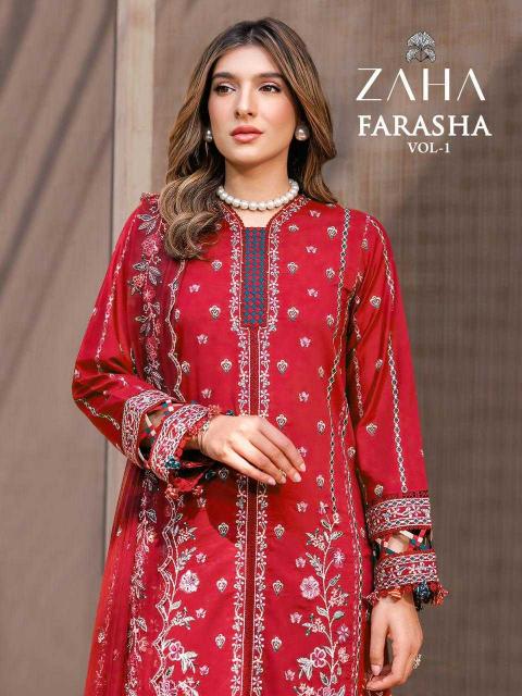 zaha farasha vol 1 series 10314-10317 Cambric Cotton Wholesale Salwar Kameez in Surat