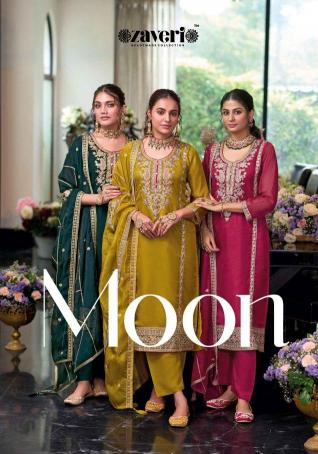 zaveri moon series 1394-1397 soft organza Wholesale Salwar Kameez in Surat