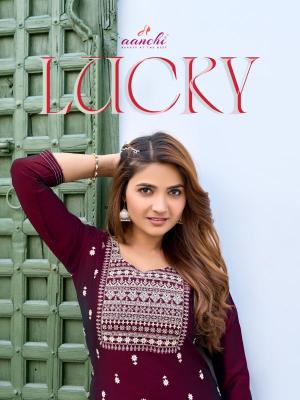 aanchi lucky series 01-06 RANGEELA SILK Wholesale kurti in Surat