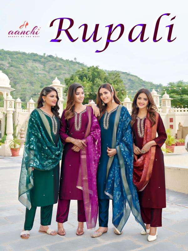 aanchi rupali series 1001-1004  Rangeela Silk Wholesale Salwar Kameez in Surat