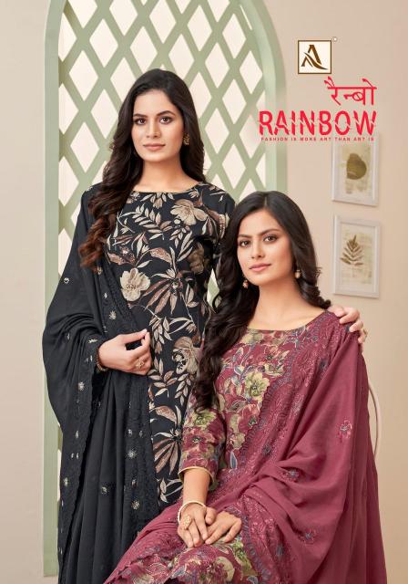 alok suits rainbow series 1642001-1642006 Pure Cambric Cotton Wholesale Salwar Kameez in Surat