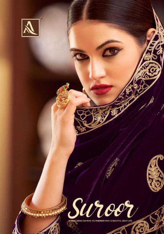 alok suits suroor series 1696001-1696006 Premium Velvet Wholesale Salwar Kameez in Surat