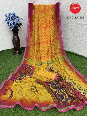 apple bindiya vol 1 series 101-109 WEIGHTLESS Wholesale Saree in Surat