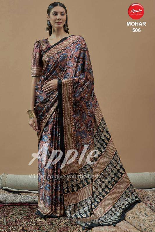 apple mohar vol 5 series 501-508 JAPAN SATIN wholesale saree in surat