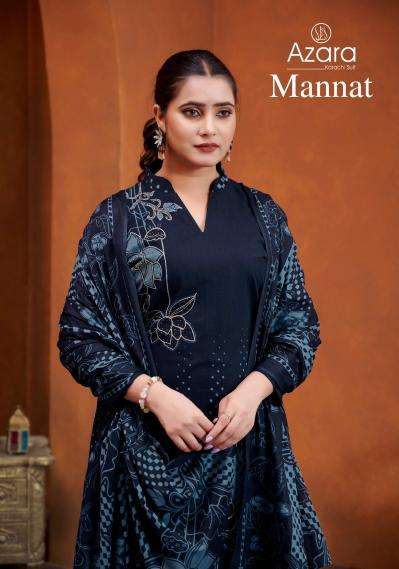 azara mannat series 13001-13004 pure lawn cotton wholesale salwar kameez in surat