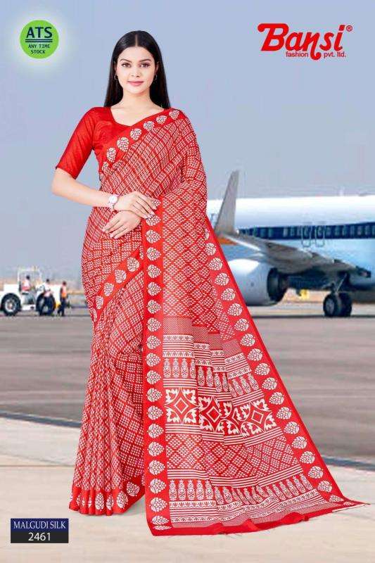 bansi malgudi silk vol 1 series 2461-2481 CRACKLE wholesale saree in surat 