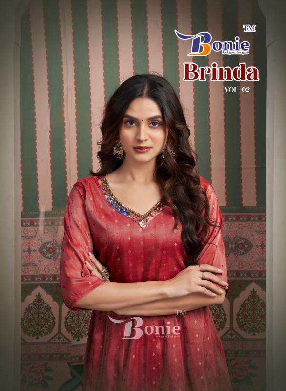 bonie brinda vol 2 series 2001-2006 JACQUARD PRINT  wholesale kurti in surat 